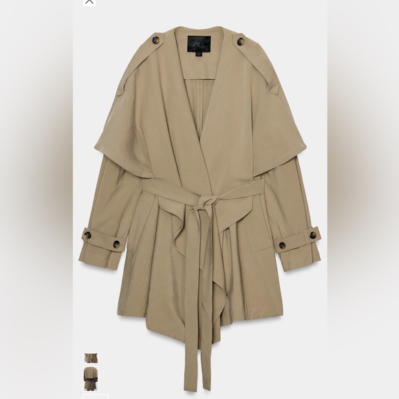 Zara flowy short trench 2450/316/731 NWT